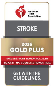 American Heart Association Stroke Gold Plus award